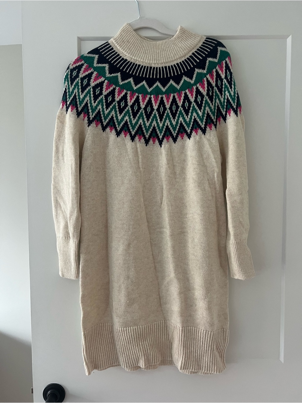 Old Navy Ivory Sweater Dress — WITH TAGS but minor stain on sleeve
